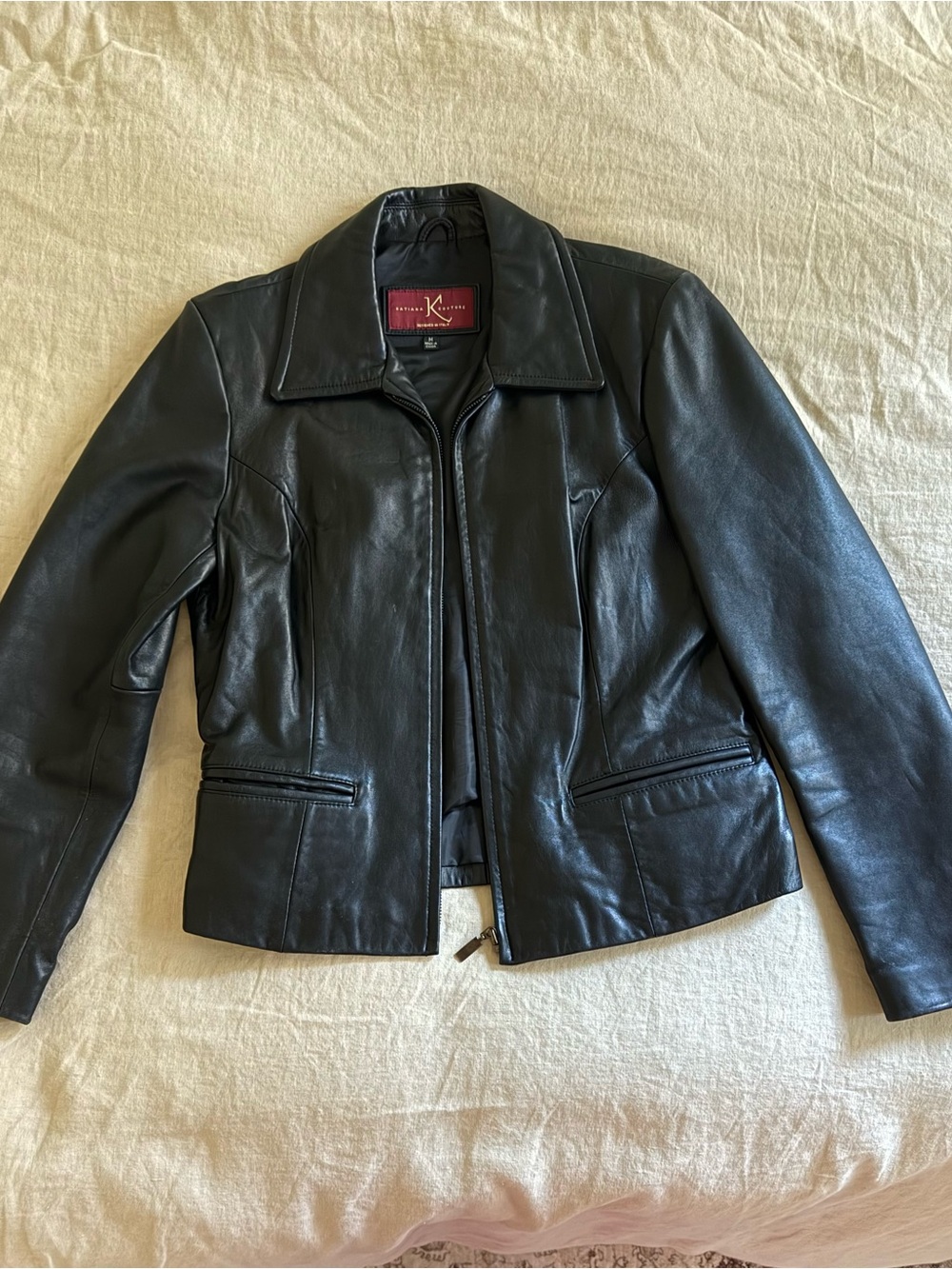 Black Leather Zip Jacket